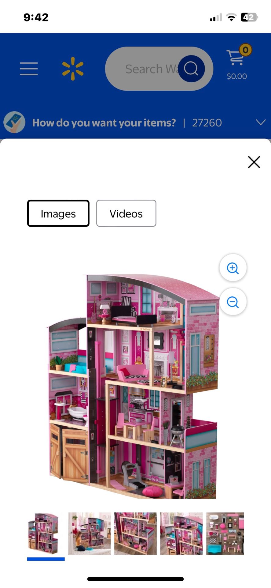KidKraft Shimmer Mansion Wooden Dollhouse Barbie play House
