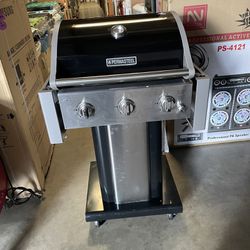 Bbq Grill Permastel Black And Cover 