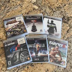 PS3 Games Lot FPS - Cod, Farcry Battlefield Grand Turismo 