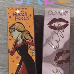 Hocus Pocus Lipstick, & Colourpop Lipstick, Natasha denona Eyeshadow Pallet