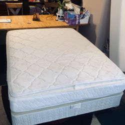  $345-white queen size double pillow top mattress and box springs.(very very, very, very comfortable. )   I have a few more mattress  and box springs 
