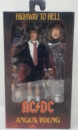 NECA AC/DC Highway to Hell ANGUS YOUNG Clothed Music Exclusive Action Figure