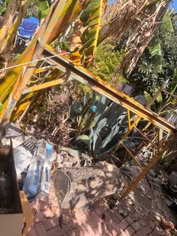 Yellow Metal Scaffolding Frame