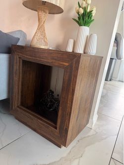 NEW Farmhouse Wood End Table – $70