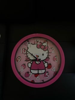 Hello Kitty Pink Wall Clock