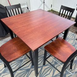 High table + 4 bar stools for sale 