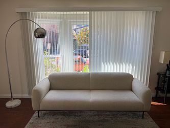 NUEVO Benson 89.5″ Cream Bouclé Sofa