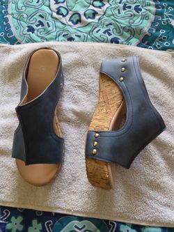 Blue cork wedges