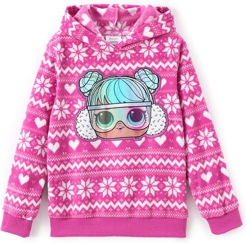 L.O.L. Surprise! Girls Longsleeve Hoodie Kids Pullover Sweatershirts for Girls Top Outfit
