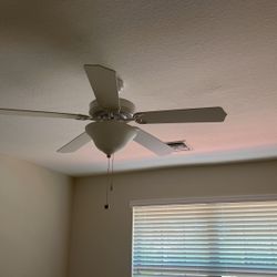 White five blade 60 inch ceiling fan