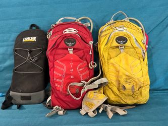 Hydration Packs – 2 Osprey Raptor 6 + CamelBak Classic – 48th street and Elliot