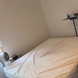 Cal King Mattress + Frame- Leninspa $150 OBO