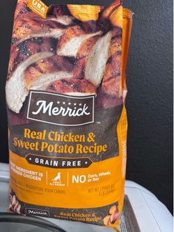 New 4 lbs. Merrick Chicken Dog Food Bag