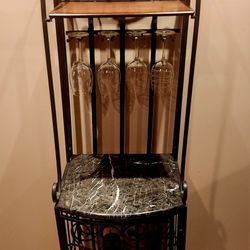 🍇24 Wine Bottles/8 Wine Glasses -  Perfect For Small Spaces, Dining  Room, Kitchen, Basement!