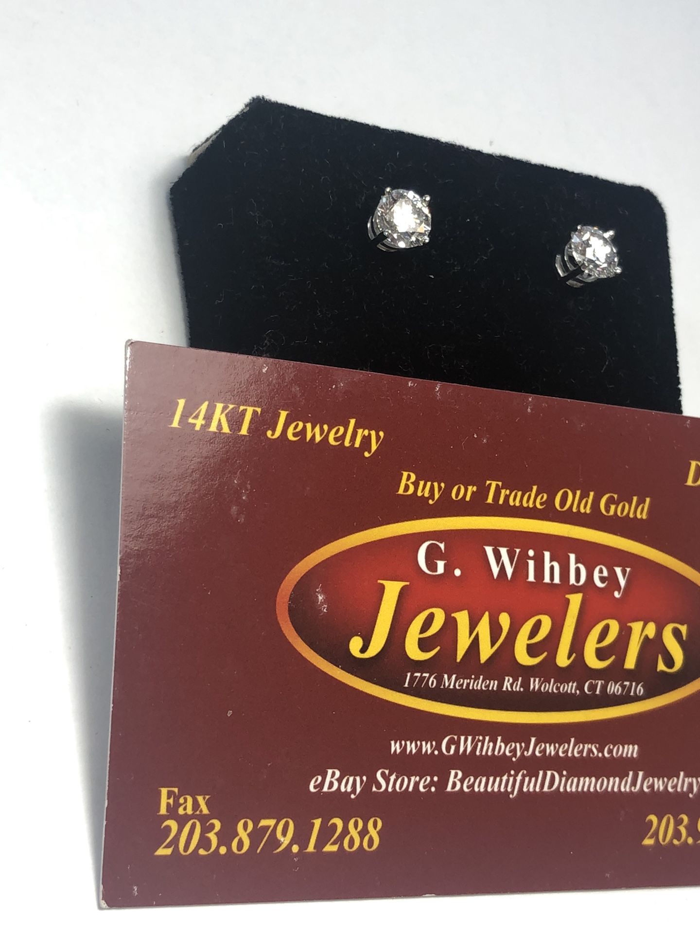 14, Kt White Gold “ Lab” Diamond Earrings 1.76 CT’s 