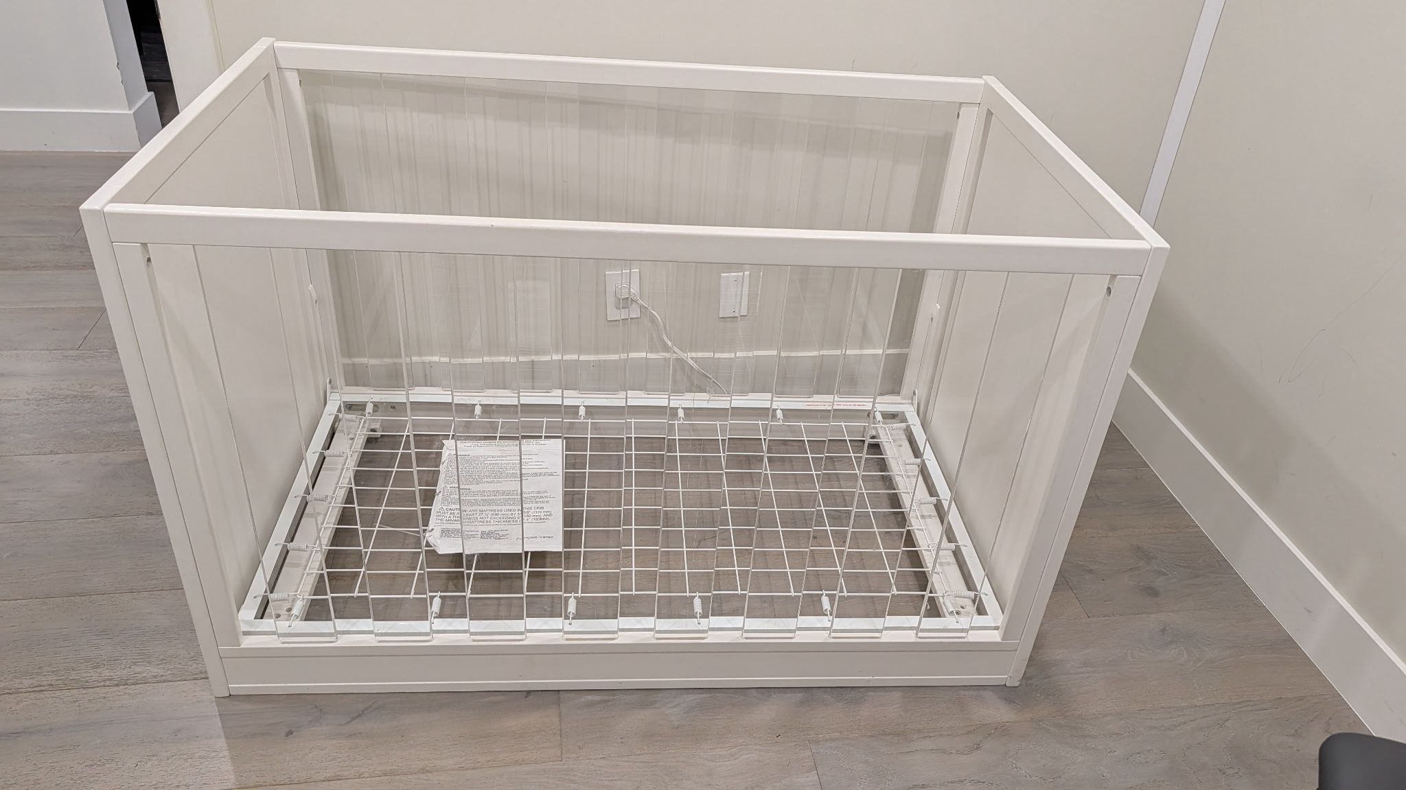 Crib From Pottery Barn- Acrylic Convertible Wood Bed