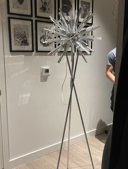 (2) Crystal Spike Floor Lamps 