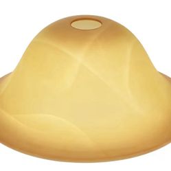 Retisee Amber Glass Lampshade Glass Lamp Shade Replacement Light Bulb Cover Chandelier Vanity Fitting Opening 1.65 Inch for Base E26 Socket
