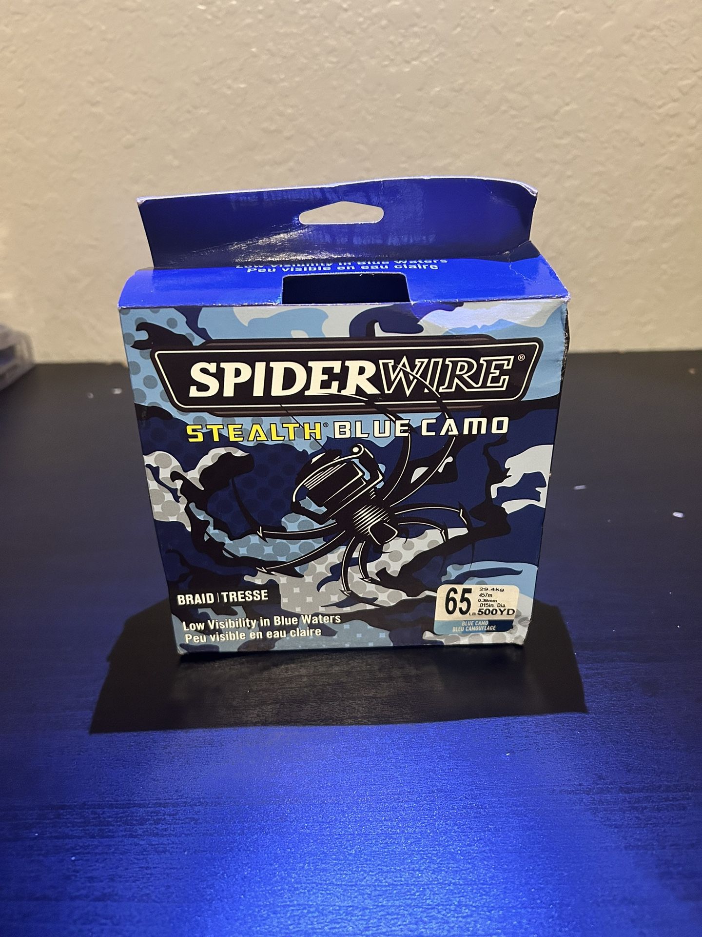 Spiderwire Stealth Blue Camo Braid- 500 Yards - 65 lb. test