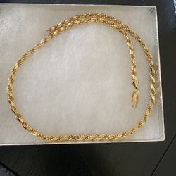 925 Gold Plated Rope Chain 