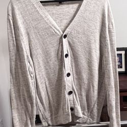 Gap Cotton Sweater Button Front V Neck Size Medium 