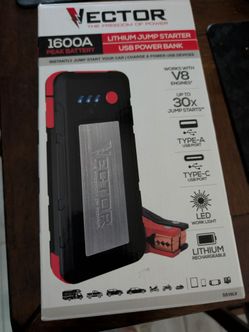 Vector 1600A Lithium Jump Starter & USB Power Bank