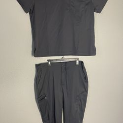 Mens Xl Gray/ Dark Gray Scrubs Set Matrix Mens by Maevn Top & Pants