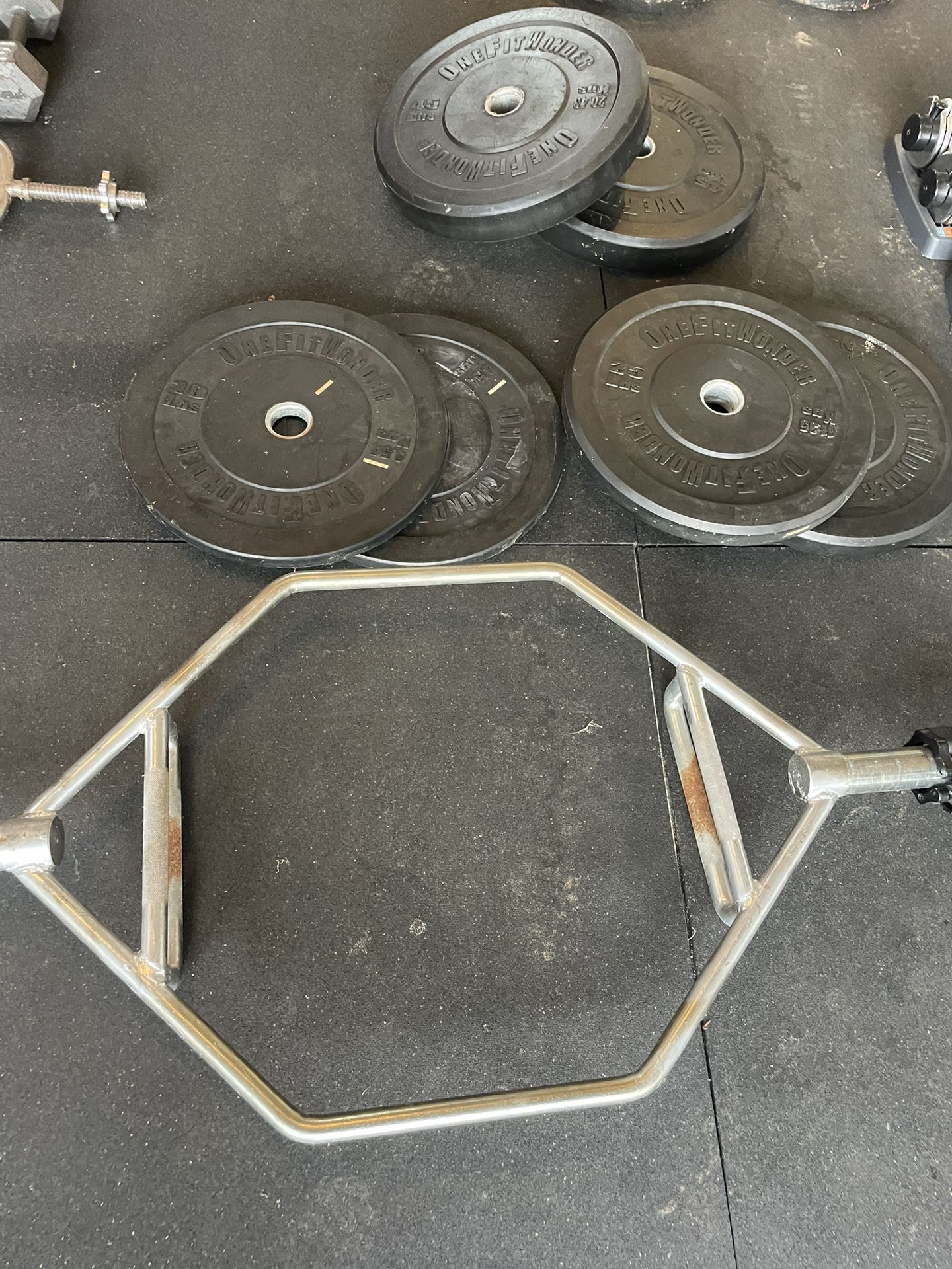Hex/shrug Bar And Weights