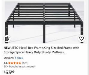 King bed frame metal