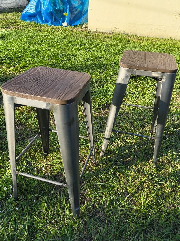 Counter Stool with Metal Frame