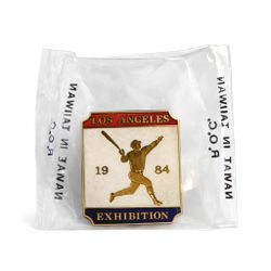 Vintage 1984 Los Angeles Baseball Exhibition Pin – Olympic Era – Sealed