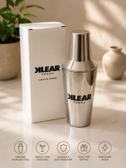 Brand New Stainless Steel Cocktail Shaker – In Box  klear  vodka brand