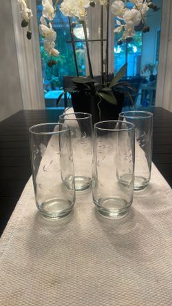 Princess House, tall crystal glasses set of four Princess House, tall crystal glasses set of