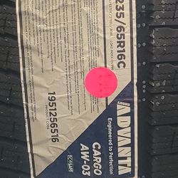 4 new tires 235 65 16c