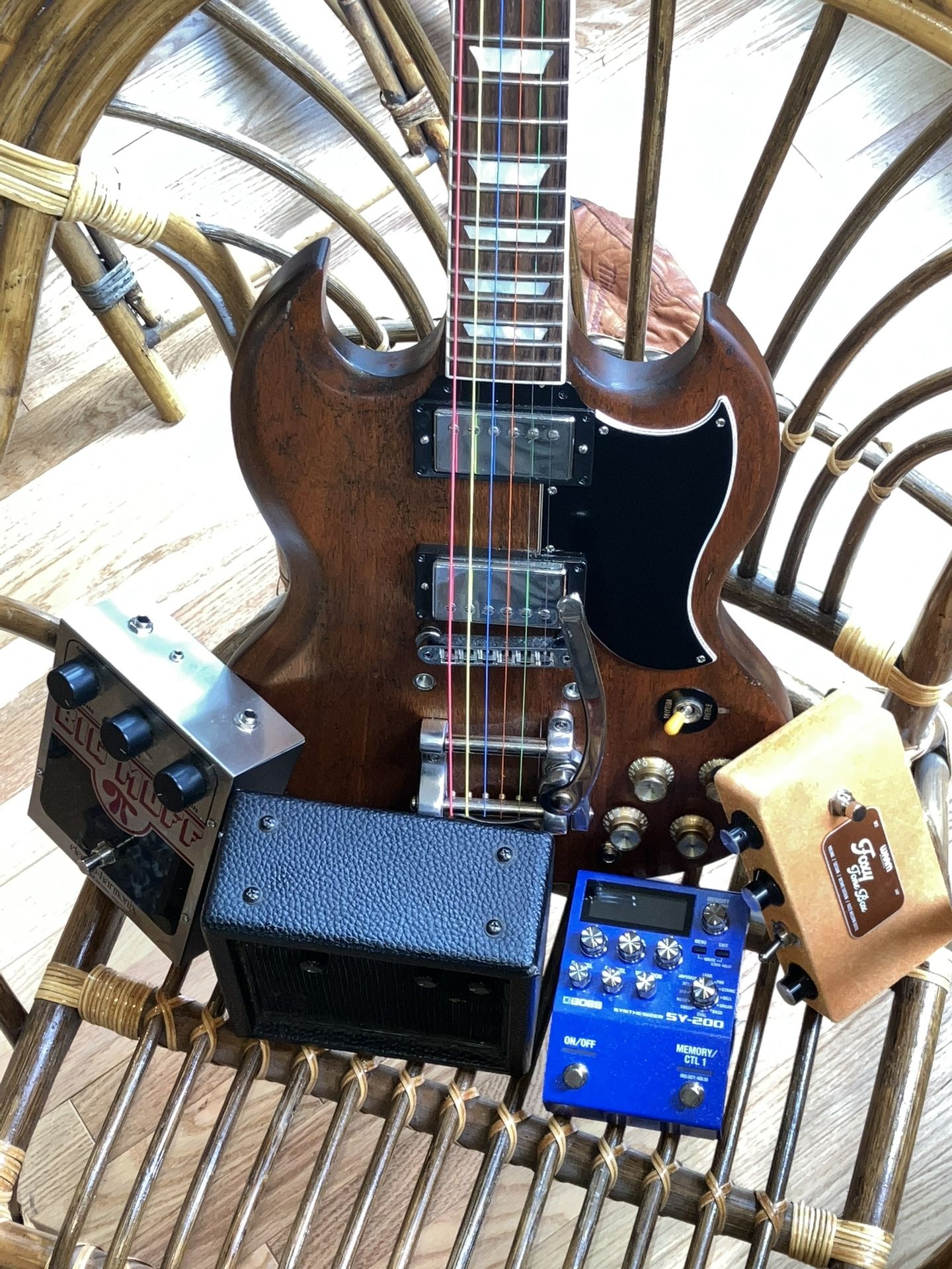 Gibson SG with Added Bigsby Whammy Bar