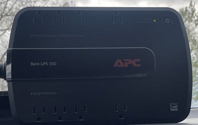 APC UPS Battery Backup for Computer, BE550G Surge Protector with Battery Backup, Dataline Protection