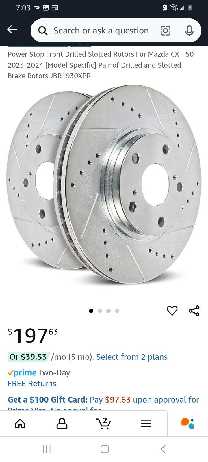 New Drilled Slotted Rotors For Mazda