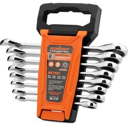 Metric, ratchet, wrench, set