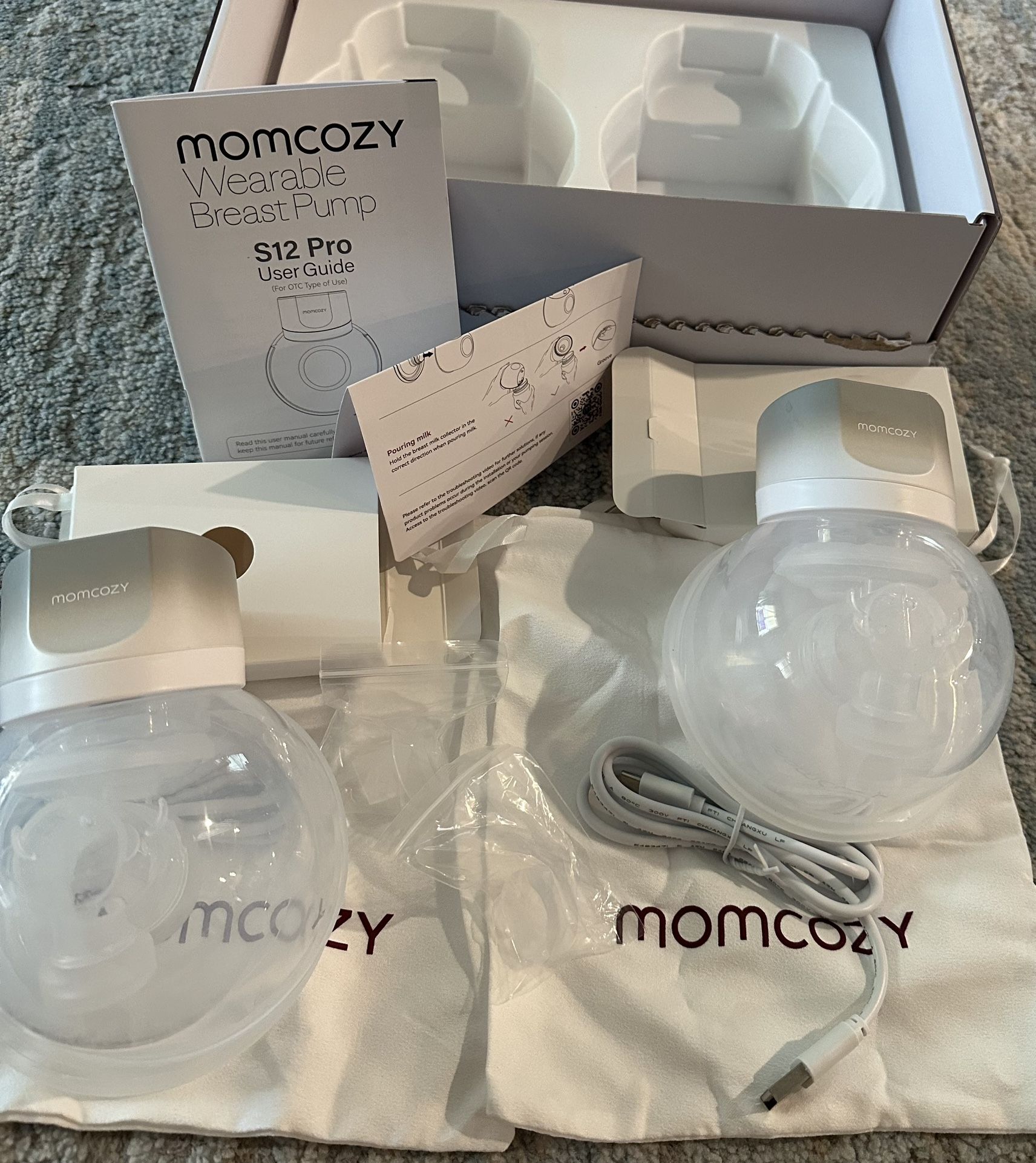 Momcozy S12 Pro Hands-Free Breast Pump, Wireless Double Wearable 