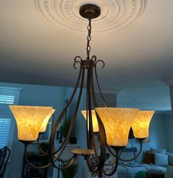 bronze chandelier