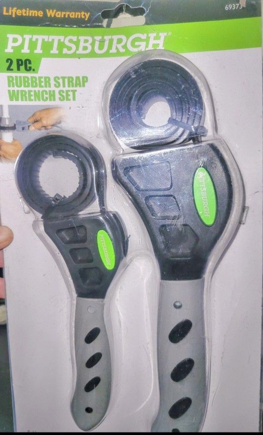 Pittsburgh 2 Pc Rubber Strap Wrench Set!