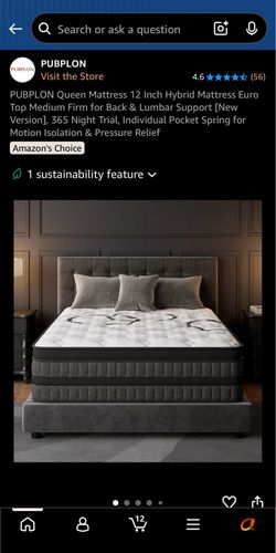 Queen memory foam hybrid mattress 12 inch pressure relief