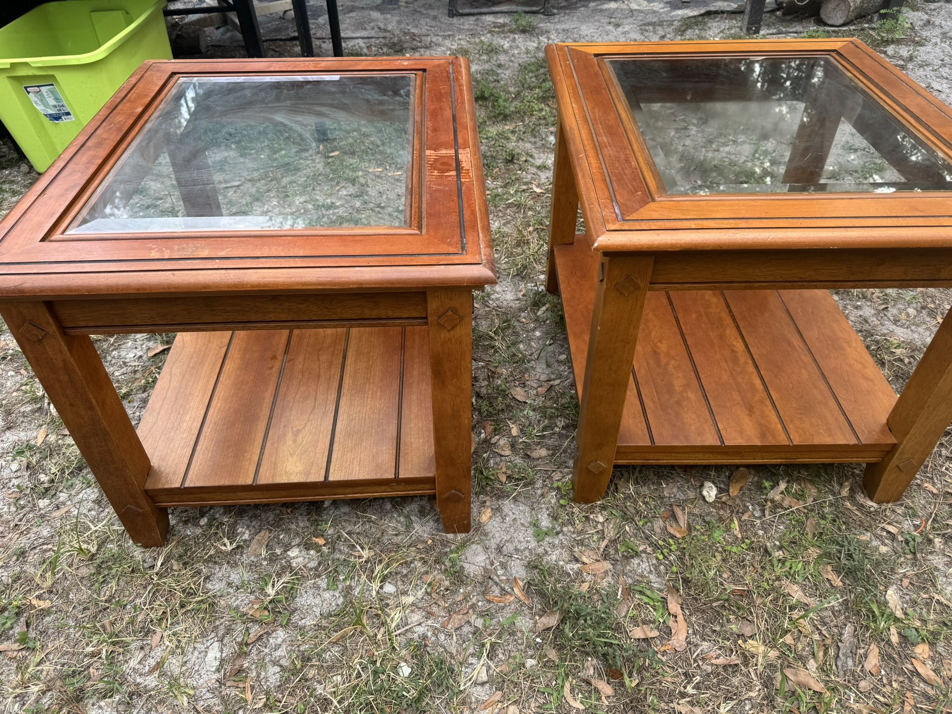 Glass Top End Tables