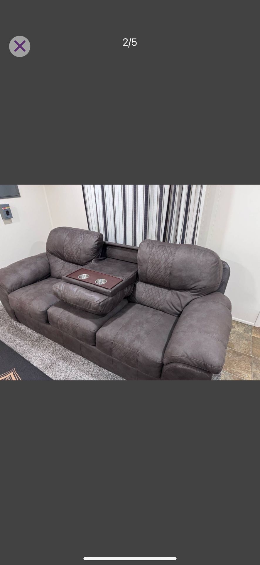 Denali Brown Sofa. Sofa - 93x37x39