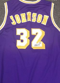 Magic Johnson AUTOGRAPHED Lakers Jersey w/JSA