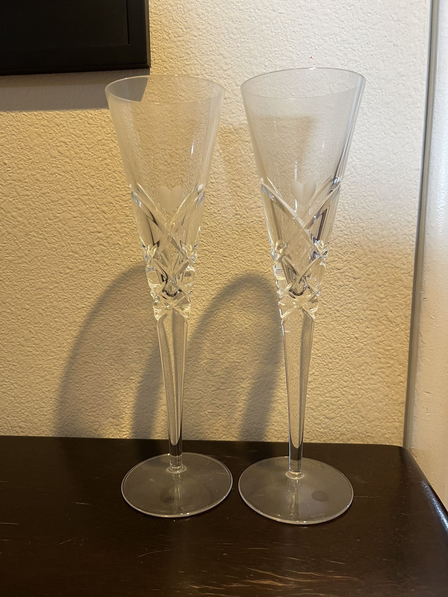 Vintage Miller Rogaska Crystal Toasting Flutes