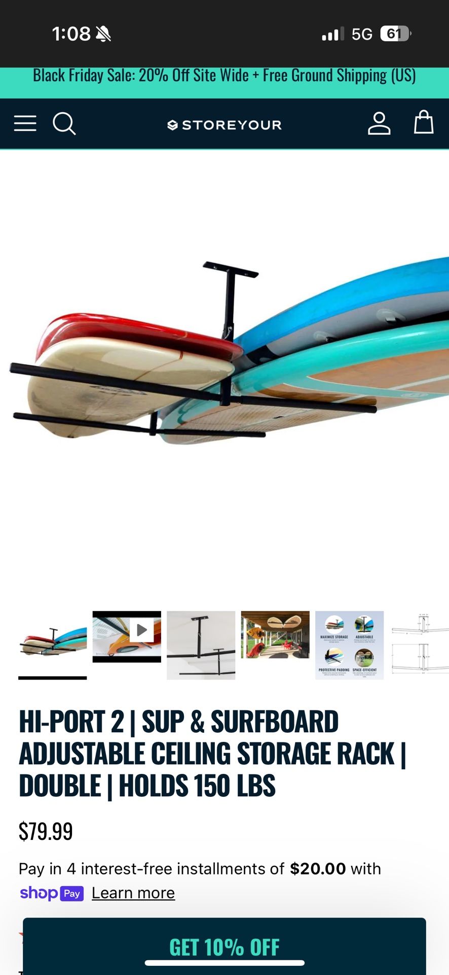 Ceiling Board Rack