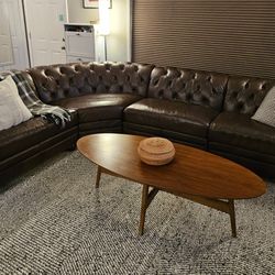 Leather Sectional Chesterfield Couch