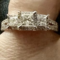 Three-Stone Diamond Engagement Size 5.25