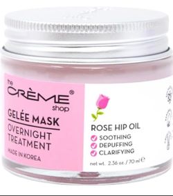 The Cr me Shop Korean Skincare | Overnight Gel Mask for Moisturizing and Hydrating Anti-Aging Brightening Relief facial skin care - 2.36 oz (Rose Oil)